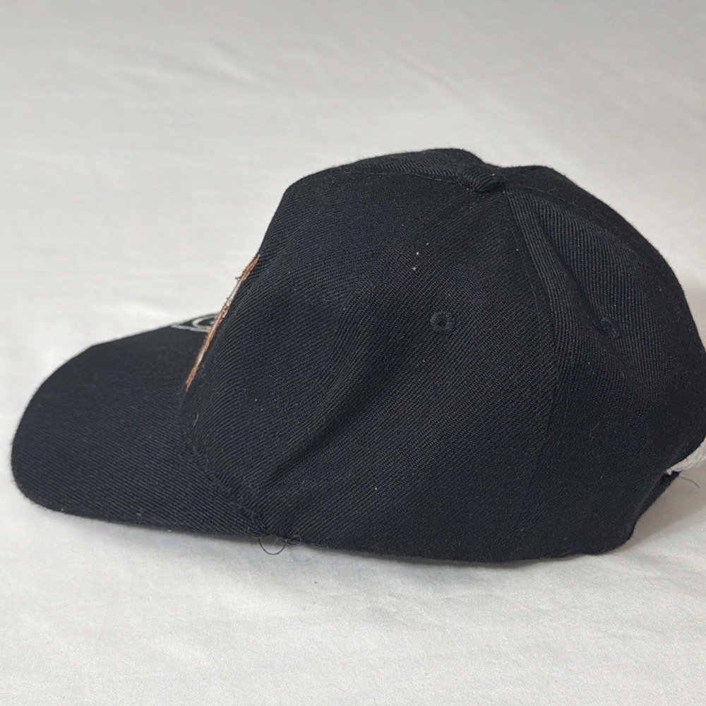 YX Hat Black Multicolor Embroidered Horse Heads Adjustable Strap Vtg Ranch Hat - Picture 4 of 16